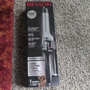 Revlon Perfect Heat Curling Iron - Black and Silver